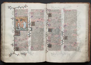 The Gotha Missal: Fol. 117r, Text, ca. 1375. av Master of the Boqueteaux
