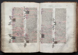 The Gotha Missal: Fol. 119r, Text, ca. 1375. av Master of the Boqueteaux