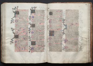 The Gotha Missal: Fol. 121r, Text, ca. 1375. av Master of the Boqueteaux