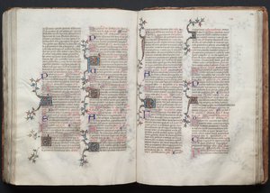 The Gotha Missal: Fol. 124r, Text, ca. 1375. av Master of the Boqueteaux
