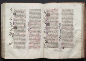 The Gotha Missal: Fol. 125v, text, ca. 1375. av Master of the Boqueteaux