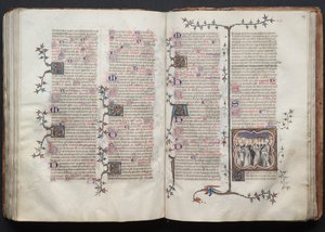 The Gotha Missal: Fol. 126v, text, ca. 1375. av Master of the Boqueteaux