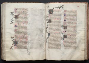 The Gotha Missal: Fol. 128v, text, ca. 1375. av Master of the Boqueteaux