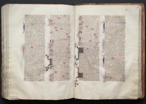 The Gotha Missal: Fol. 131v, text, ca. 1375. av Master of the Boqueteaux