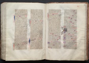 The Gotha Missal: Fol. 133v, text, ca. 1375. av Master of the Boqueteaux