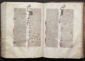 The Gotha Missal: Fol. 134v, text, ca. 1375. av Master of the Boqueteaux