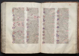 The Gotha Missal: Fol. 138r, Text, ca. 1375. av Master of the Boqueteaux