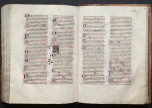 The Gotha Missal: Fol. 139v, text, ca. 1375. av Master of the Boqueteaux