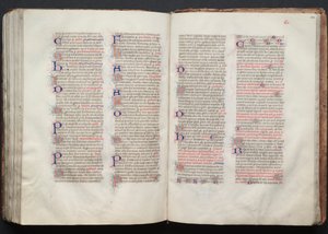 The Gotha Missal: Fol. 141v, text, ca. 1375. av Master of the Boqueteaux