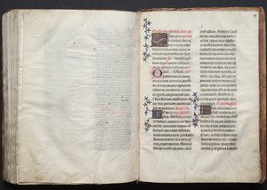 The Gotha Missal: Fol. 158v, text, ca. 1375. av Master of the Boqueteaux