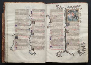 The Gotha Missal: Fol. 15v, text , ca. 1375. av Master of the Boqueteaux