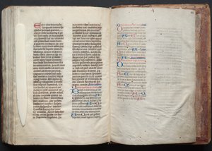 The Gotha Missal: Fol. 164r, Text, ca. 1375. av Master of the Boqueteaux