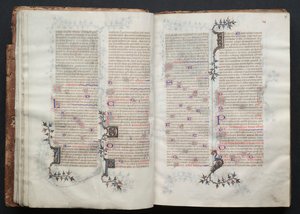 The Gotha Missal: Fol. 17r, Text, c. 1375. av Master of the Boqueteaux