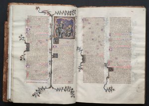The Gotha Missal: Fol. 17v, Magiernas tillbedjan, ca. 1375. av Master of the Boqueteaux