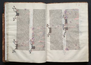The Gotha Missal: Fol. 25v, text, ca. 1375. av Master of the Boqueteaux