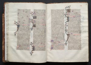 The Gotha Missal: Fol. 27r, Text, c. 1375. av Master of the Boqueteaux