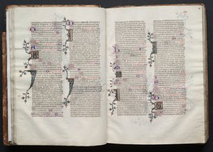 The Gotha Missal: Fol. 28r, Text, c. 1375. av Master of the Boqueteaux