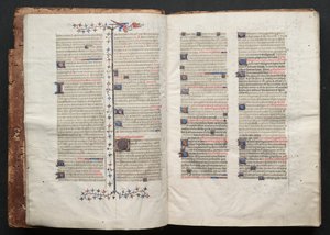 The Gotha Missal: Fol. 2v, text , c. 1375. av Master of the Boqueteaux