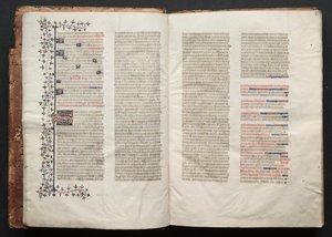 The Gotha Missal: Fol. 3v, text , c. 1375. av Master of the Boqueteaux