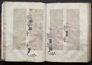 The Gotha Missal: Fol. 40r, text, ca. 1375. av Master of the Boqueteaux
