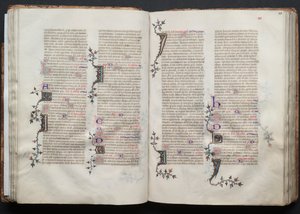 The Gotha Missal: Fol. 41r, Text, c. 1375. av Master of the Boqueteaux