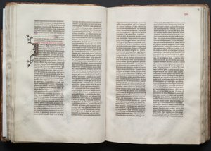The Gotha Missal: Fol. 46v, text, c. 1375. av Master of the Boqueteaux