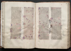 The Gotha Missal: Fol. 51r, Text, c. 1375. av Master of the Boqueteaux