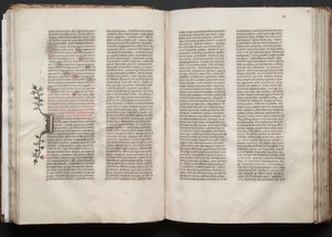 The Gotha Missal: Fol. 52r, Text, c. 1375. av Master of the Boqueteaux