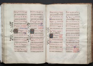 The Gotha Missal: Fol. 59v, text, c. 1375.