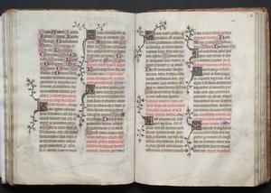 The Gotha Missal: Fol. 66r, Text, c. 1375. av Master of the Boqueteaux