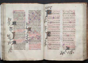 The Gotha Missal: Fol. 67r, Text, c. 1375. av Master of the Boqueteaux