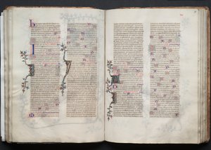 The Gotha Missal: Fol. 70r, text, ca. 1375. av Master of the Boqueteaux
