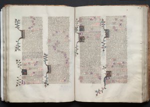 The Gotha Missal: Fol. 71v, text, c. 1375. av Master of the Boqueteaux