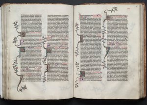 The Gotha Missal: Fol. 86r, Text, ca. 1375. av Master of the Boqueteaux