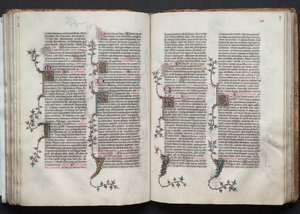 The Gotha Missal: Fol. 87r, Text , ca. 1375. av Master of the Boqueteaux