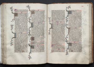 The Gotha Missal: Fol. 88v, text, c. 1375. av Master of the Boqueteaux