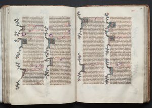 The Gotha Missal: Fol. 90r, text, ca. 1375. av Master of the Boqueteaux