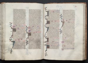 The Gotha Missal: Fol. 98r, Text, c. 1375. av Master of the Boqueteaux