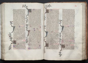 The Gotha Missal: Fol. 99v, text, c. 1375.