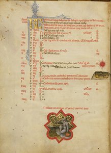En man som fiskar; Fiskarnas stjärntecken av Master of the Brussels Initials