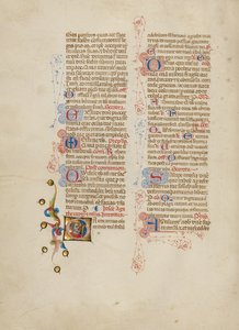 Initial G: Saint Agatha av Master of the Brussels Initials