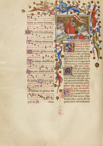 Återuppståndelsen; Initial R: En sovande soldat av Master of the Brussels Initials