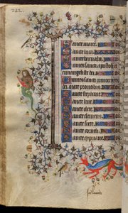 Timmar av Karl den ädle, kung av Navarra (1361-1425): fol. 121v, Text av Master of the Brussels Initials and Associates