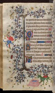 Timmar av Karl den ädle, kung av Navarra (1361-1425): fol. 129v, Text av Master of the Brussels Initials and Associates