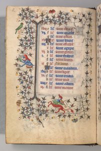Timmar av Karl den ädle, kung av Navarra (1361-1425): fol. 3v, mars av Master of the Brussels Initials and Associates
