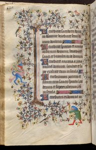 Timmar av Karl den ädle, kung av Navarra (1361-1425): fol. 60v, Text av Master of the Brussels Initials and Associates