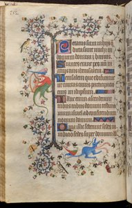 Timmar av Karl den ädle, kung av Navarra (1361-1425): fol. 76v, Text av Master of the Brussels Initials and Associates