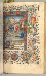 Timmar för Karl den ädle, kung av Navarra 1361-1425: fol. 179r, Kristus spikad på korset, ca. 1
