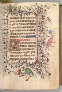 Timmar för Karl den ädle, kung av Navarra 1361-1425: fol. 17a, Text, c. 1405.