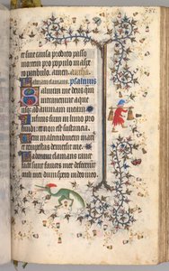 Timmar för Karl den ädle, kung av Navarra 1361-1425: fol. 186r, Text, ca. 1405. av Master of the Brussels Initials and Associates